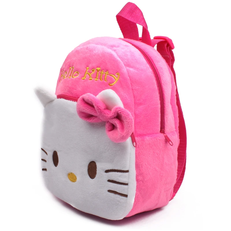 Детский плюшевый рюкзак с мультипликационным принтом «hello kitty» для маленьких мальчиков и девочек, школьная сумка на плечо, рюкзак для маленьких девочек