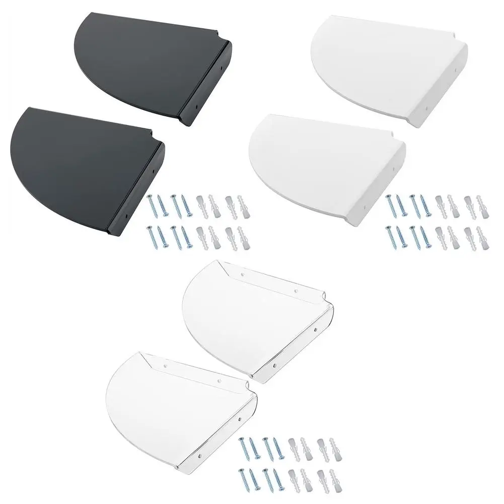 

Floating Corner Shelves Wall-Mounted Rack Acrylic Easy Installation Wall Storage Set Of 2 For Kitchen Bathroom And Bedroom