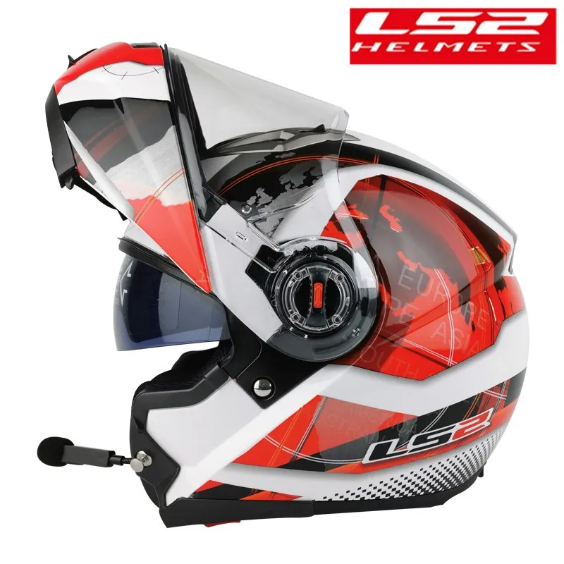 Модульный мотоциклетный шлем LS2 FF370 с Bluetooth гарнитура откидная kask capacete ls2 Racing handfree