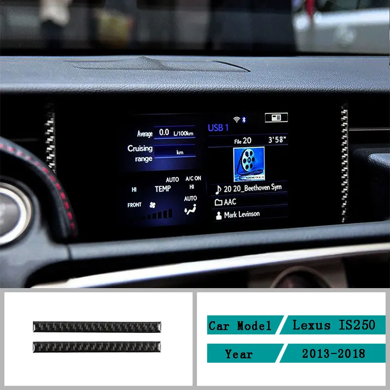

Carbon Fiber Car Accessories Interior Central Control Panel Decoration Protective Cover Trim Stickers For Lexus IS250 2013-2018