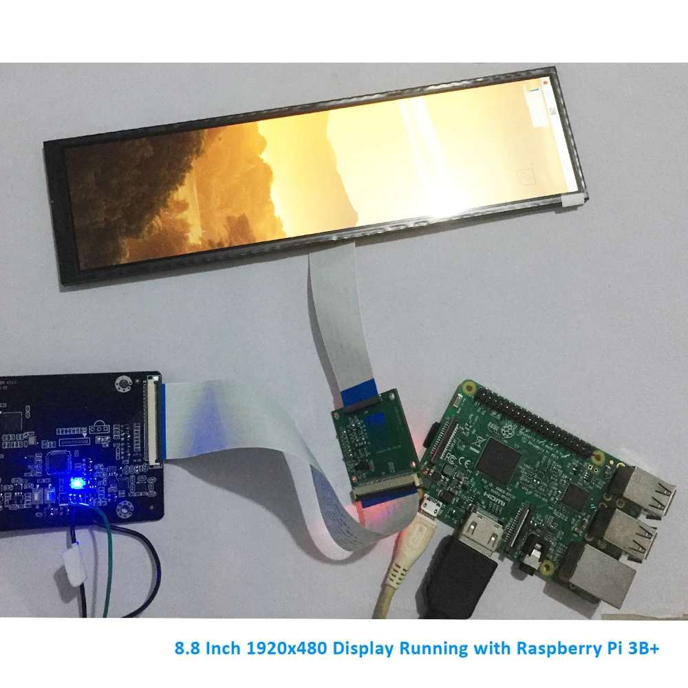 Плата драйвера Raspberry Pi HSD088IPW1 A00 8 × 1920 ЖК-дисплей 480 дюйма с сенсорным экраном и HDMI -