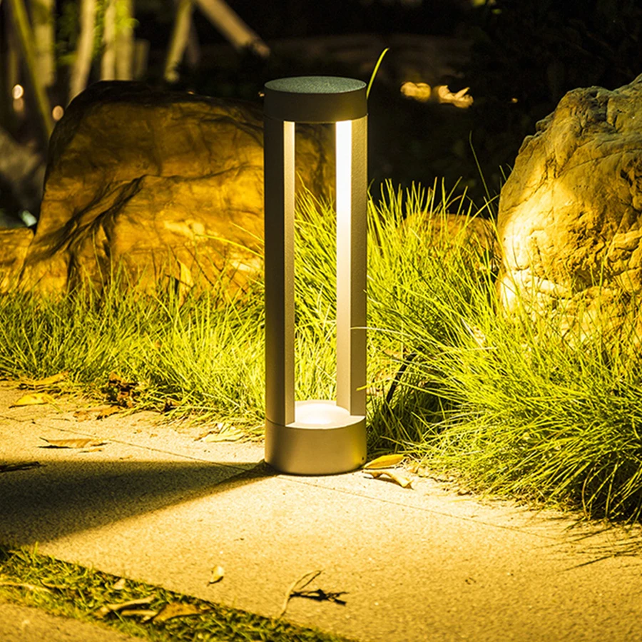 

40/60CM Outdoor LED Column Light Waterprof Garden Landscape Lawn Lamp Villa Park Patio Pathway Pillar Lamp Alumium Bollard Light