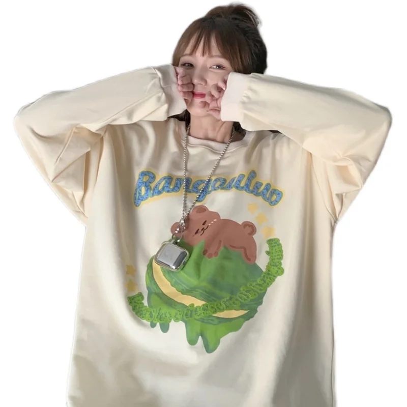 

Real Shot 2021 осень-зима мультфильм милый винтажный принт