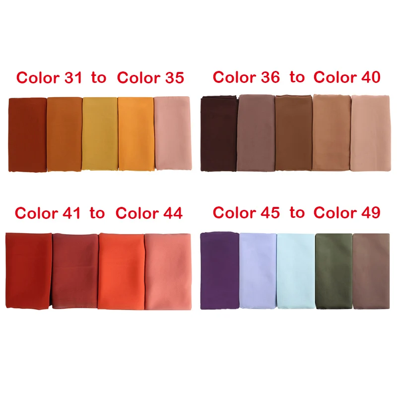 

Muslim Chiffon Hijab Scarf Shawl High Quality Long Scarf Women Solid Color Scarves Women Foulard Femme Bubble Jersey Hijab