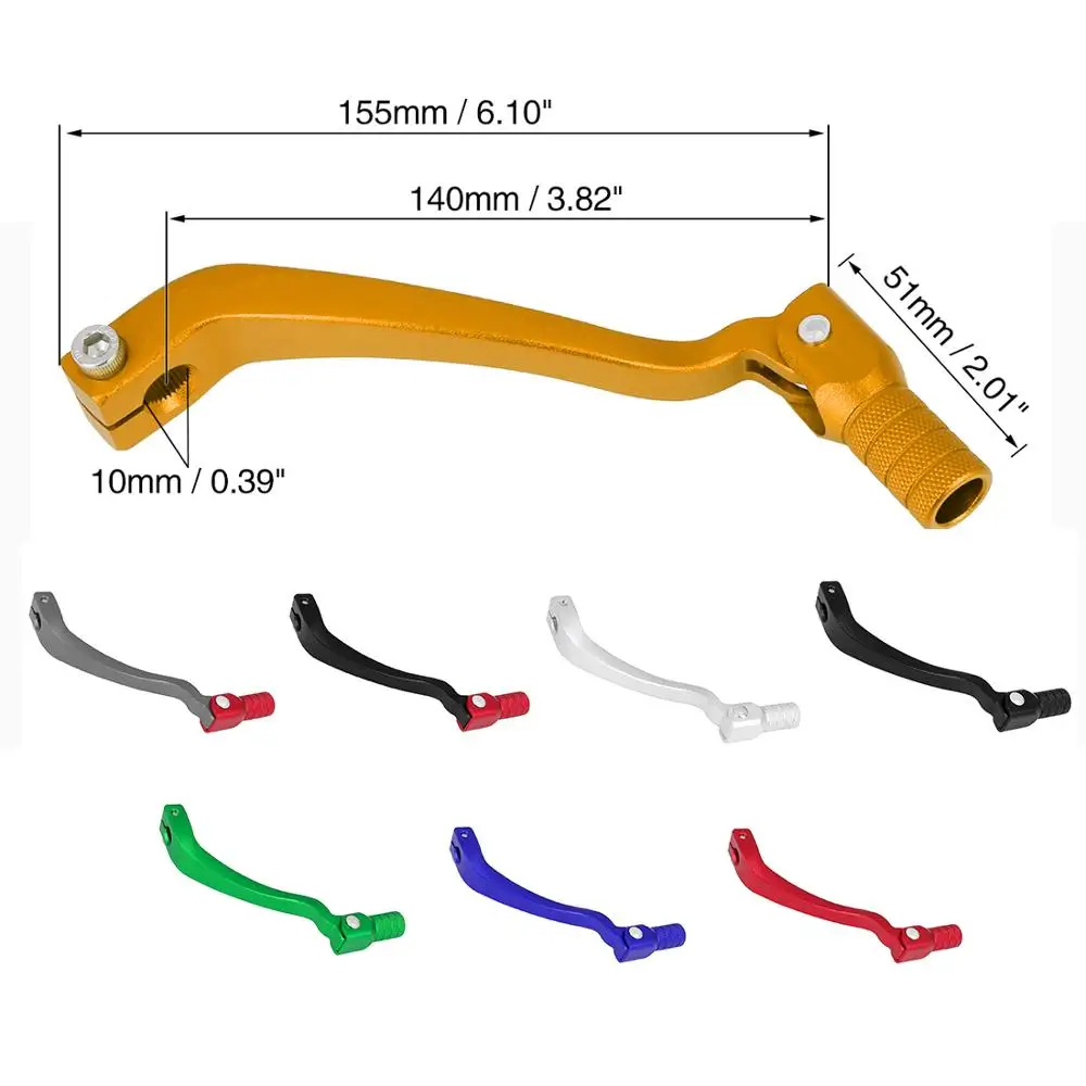 

X Autohaux Motorcycle Gear Shift Lever 0.39 Inch Aluminum Alloy Folding Gear Shifter Fit Motorcycle ATV Dirt Bike Pit Bikes Moto