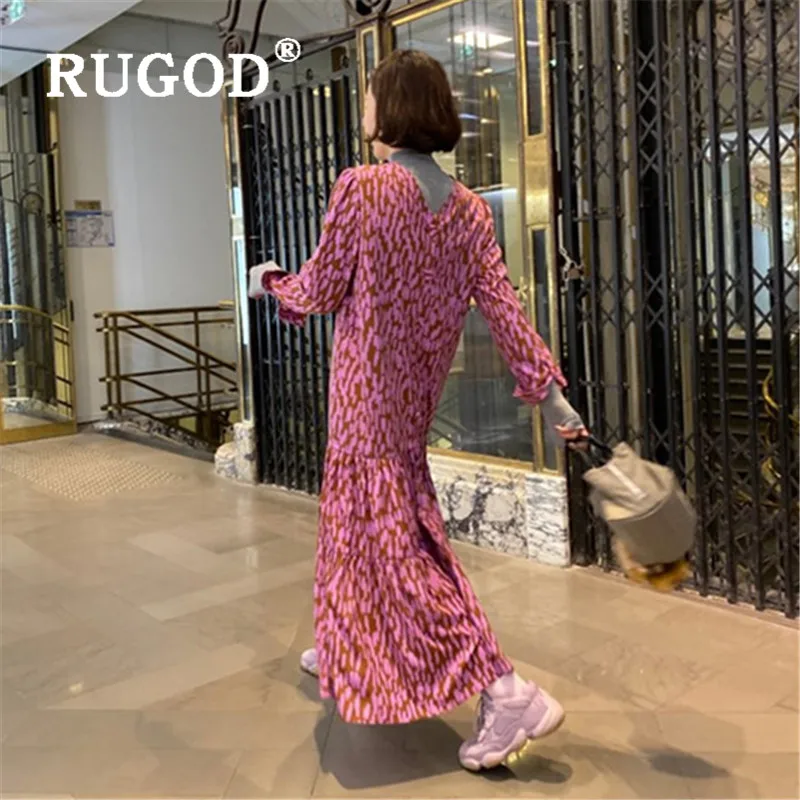 Женское свободное платье-Русалка RUGOD элегантное платье с круглым вырезом
