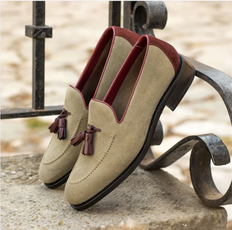 

Men's Single Shoes Leisure Fashion New Tassel 38-48 Round Suede Single Shoes Fashion Men's Shoes In Spring And Autumn 2022