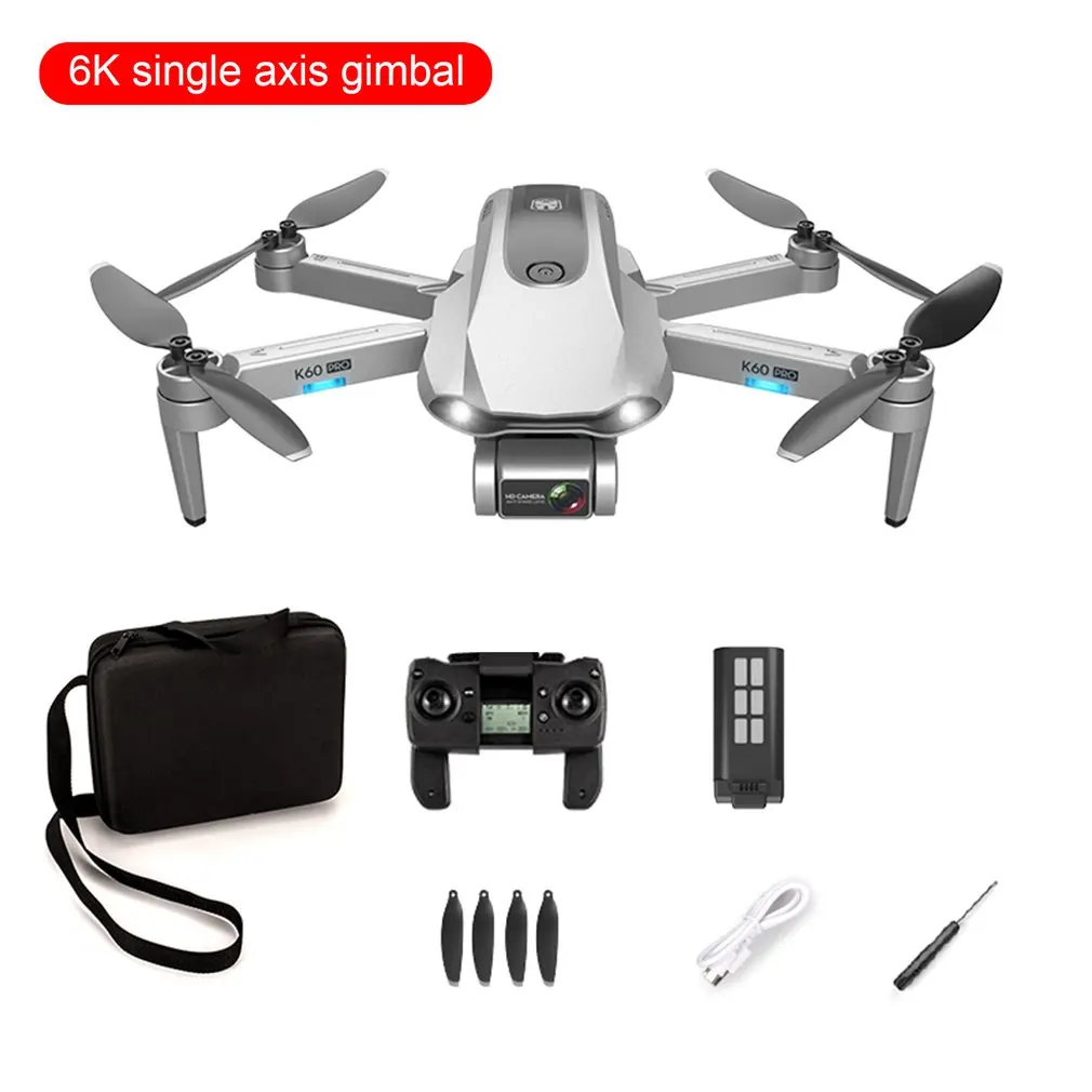 

K60 Pro Drone GPS Drone With Camera 6K High Definition Two-Axis Gimbal Brushless Professional RC Drone 5G Wifi Fpv
