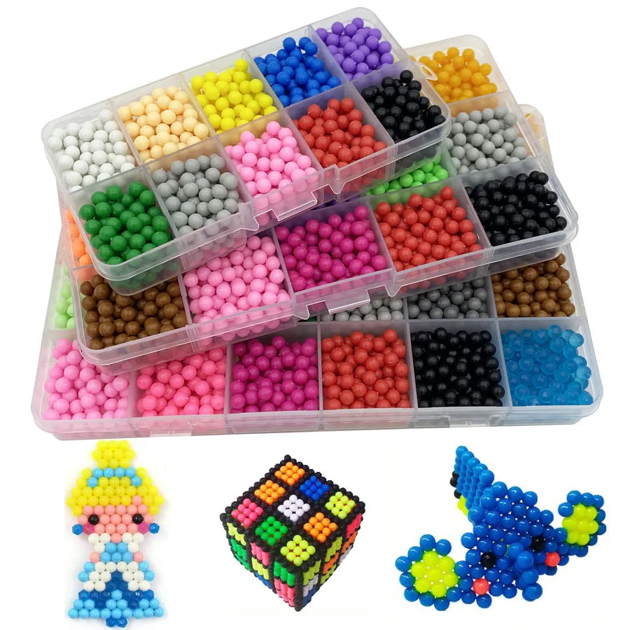 

Aqua Water Beads Diy Toys For Children Hama Bead Set Perler Fuse Jigsaw Kids Educational Toys for Children Spell Replenish