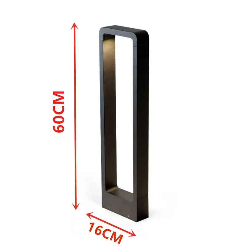 60cm High 1 шт. IP68 Водонепроницаемый светодиодный светильник для газона 10 Вт COB светодиодный наружный световой столб AC 220 В DC12V напольный сад для двора дорожное освещение - Испускаемый цвет: 60cm High