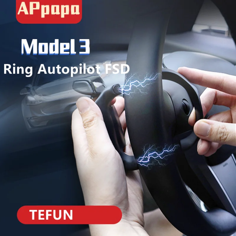 

For Tesla Model 3 Y Cellphone Holder Counterweight Ring Autopilot FSD Automatic Assisted Driving AP Steering Wheel Booster