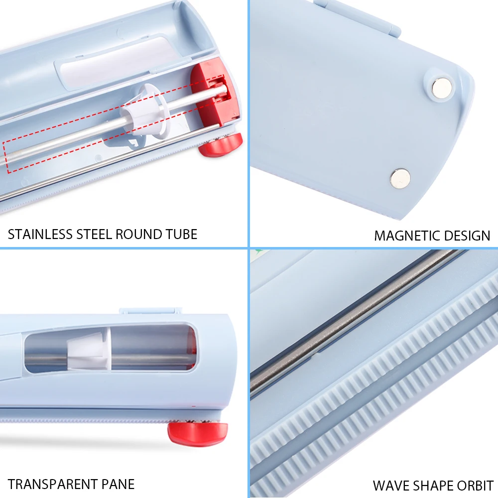 

Food Wrap Dispenser Cutter Kitchen Tool Foil Cling Film Wrap Dispenser Plastic Sharp Cutter Storage Holder Kitchen Tool