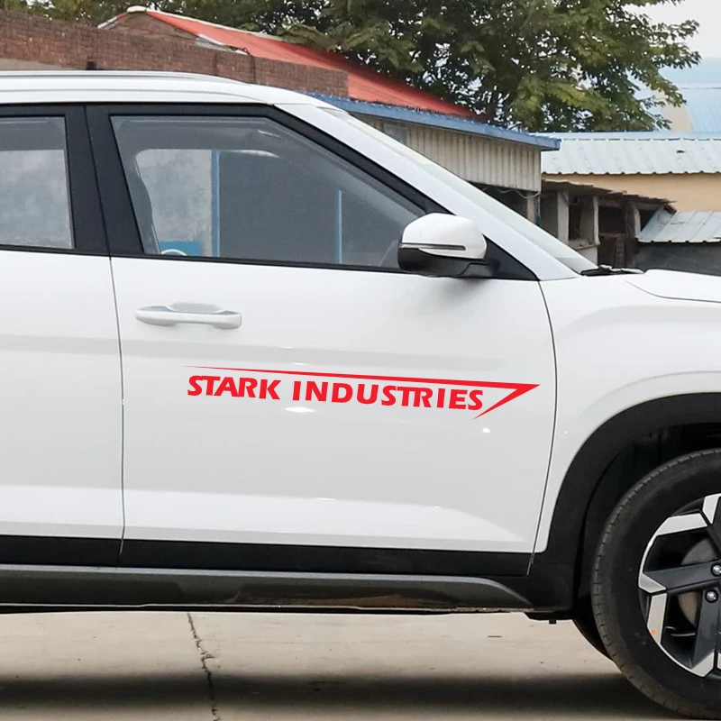 2 шт. автомобиль Стикеры 10*70 см Старк Industries кузова автомобиля в полоску s виниловые