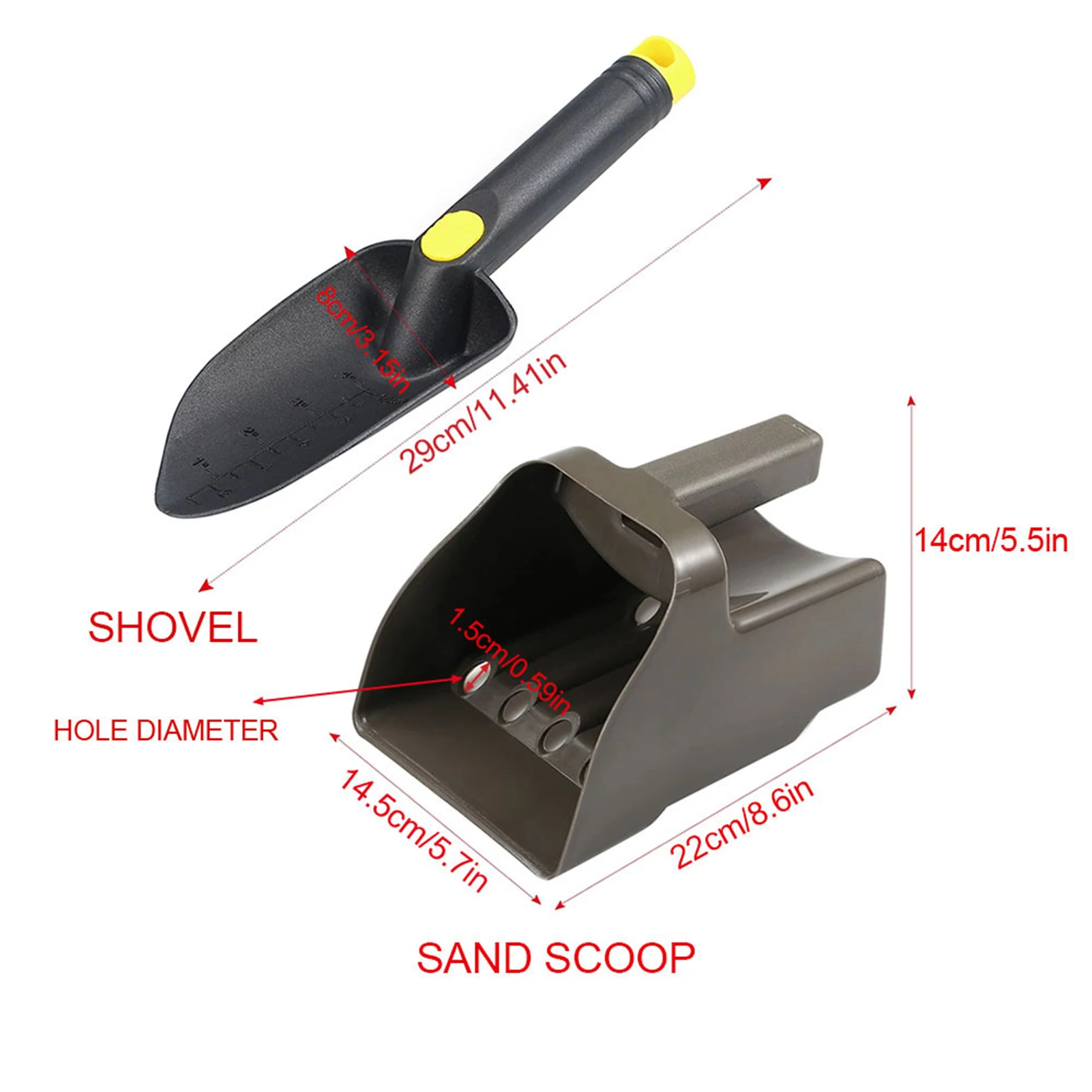 

Sand Scoop &Shovel Set for Metal Detecting and Treasure Hunting underground metal detector gold Finder Digging Tool Accessories