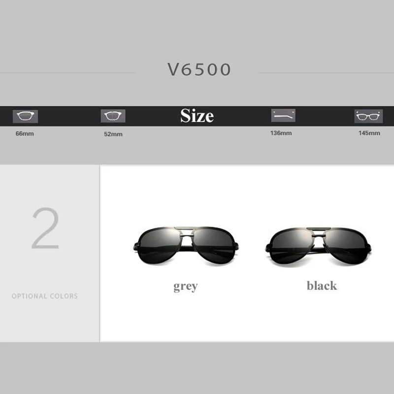 Мужские солнцезащитные очки без оправы VEITHDIA алюминиевые магниевые