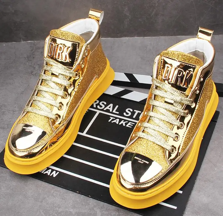 Туфли мужские высокие на платформе дизайнерские кроссовки в британском стиле