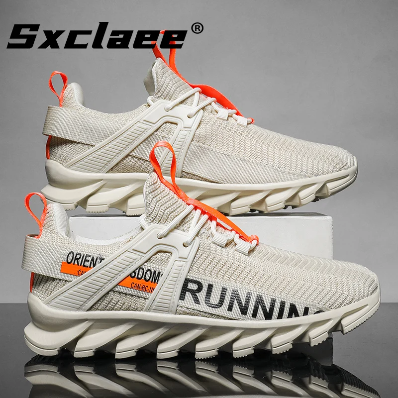 Sxclaee Casual Sports Men's Shoes 2021 Fashionable Youth Comfortable Cushioning Running Shoes Lightweight and Convenient Size 47