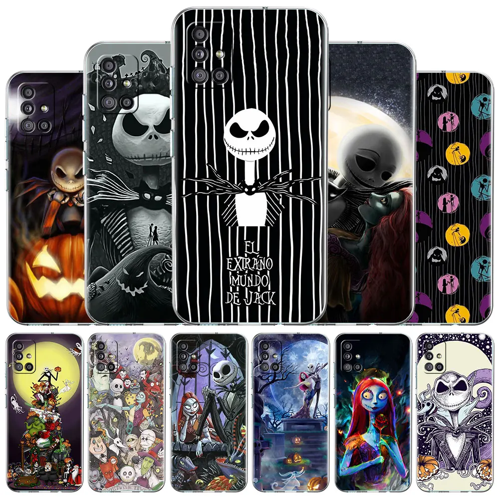 

The Nightmare Before Christmas Clear Soft Case For Samsung A51 A52 A12 A32 A72 A21s A71 Transparent Printing Drawing Cover