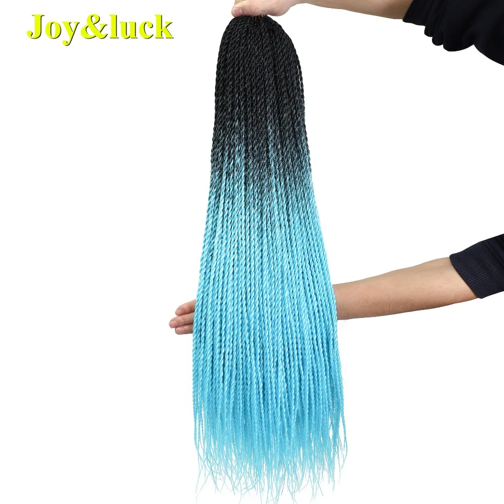 Joy& luck 24 дюйма Сенегальские закрученные крючком косички 30 прядей синтетические волосы для наращивания плетение волос