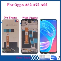 original display for oppo a72 a92 a52 cph2069 cph2067 lcd glass panel touch screen digitizer assembly repair kit with frame