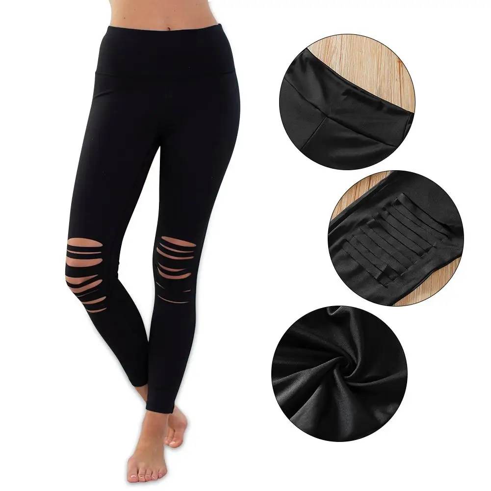 Женский черный бесшовные леггинсы животик Управление Йога Леггинсы Высокая