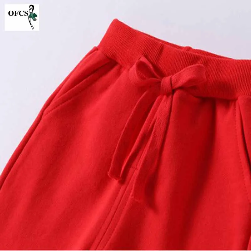 

New Sale Teenagers Pants For 18M-12Year Solid Cartoon Boys Girls Casual Sport Pants Jogging Enfant Garcon Kids Children Trousers