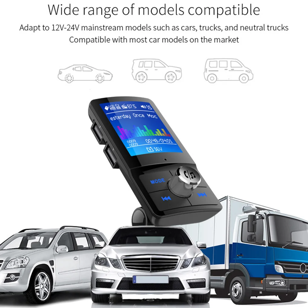 Bluetooth FM передатчик Aux зарядное устройство беспроводной громкой связи адаптер