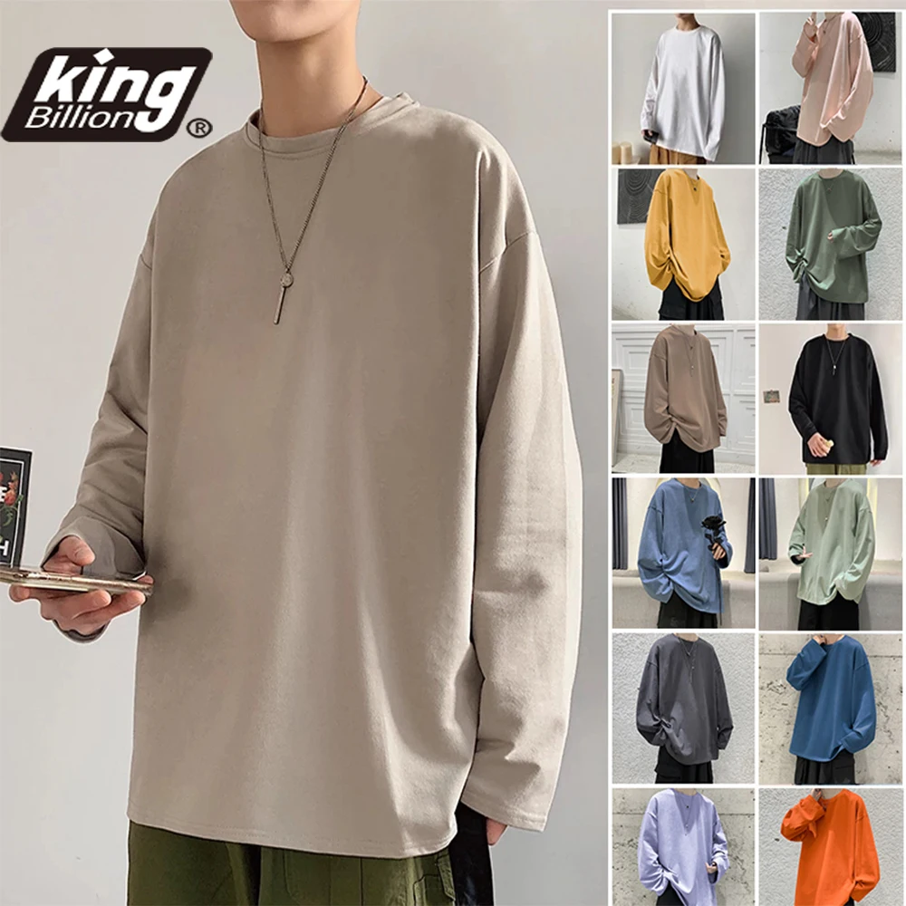 

100%Cotton KB 2021 200G THICK Men's T-shirt Short-sleeve Man T shirt Long sleeves Pure Color Men t shirt T-shirts For Male Tops