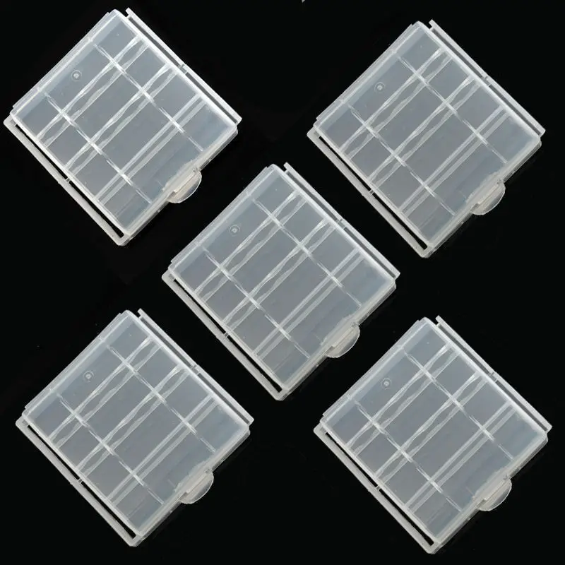 

5 x 14500 AA AAA Battery Cases Safe Storage Holder Hard Plastic for Rechargeable