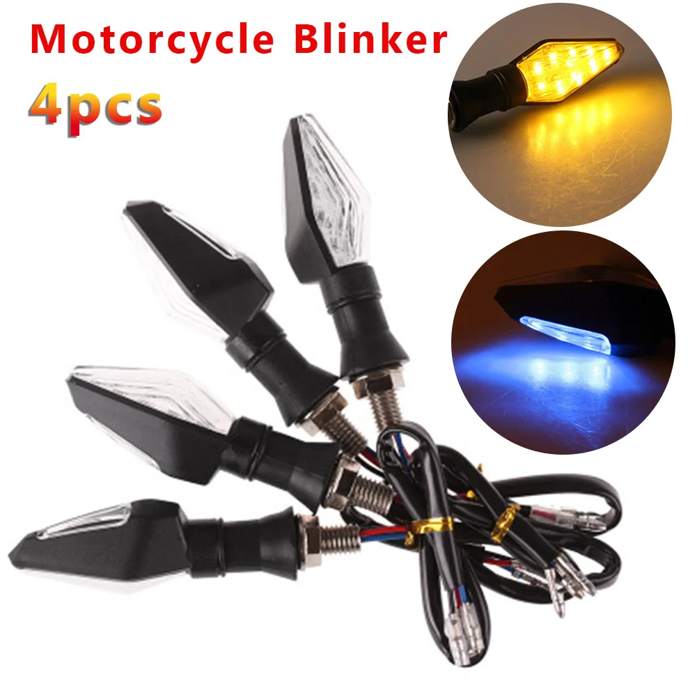 

4pcs Motorcycle Turn Sequential Signals LED Blinker Flowing Water Flashing Lights Tail Stop Indicators Turn Signal