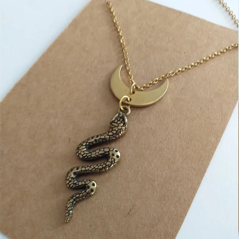 Женское Ожерелье Луна и змеи | Украшения аксессуары