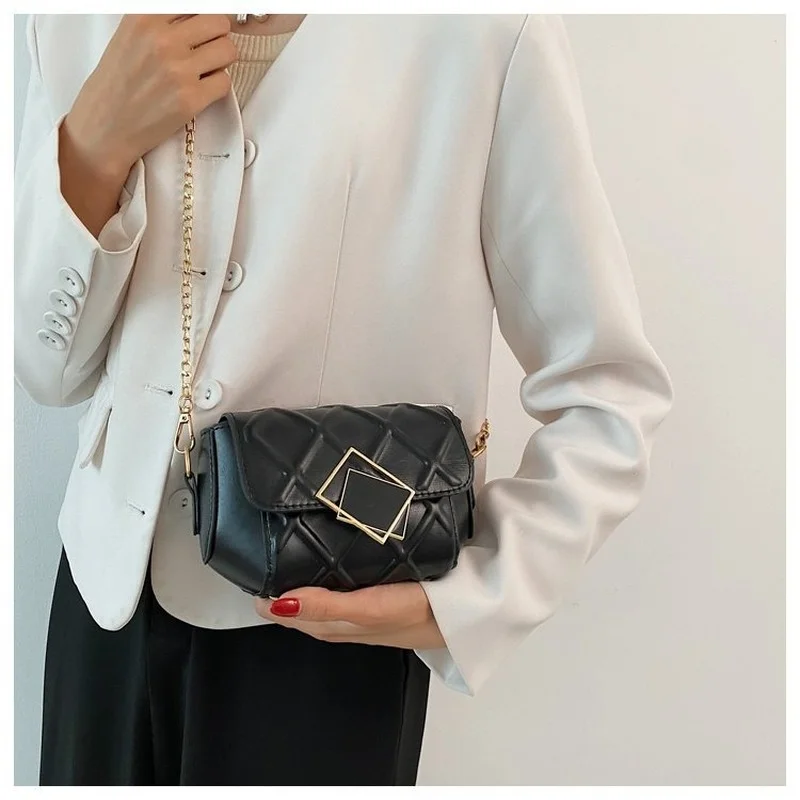 

Сумки для женщин, Новинка лета 2021, модная женская сумка через плечо с цепочками, повседневные маленькие сумки через плечо с бриллиантами для...