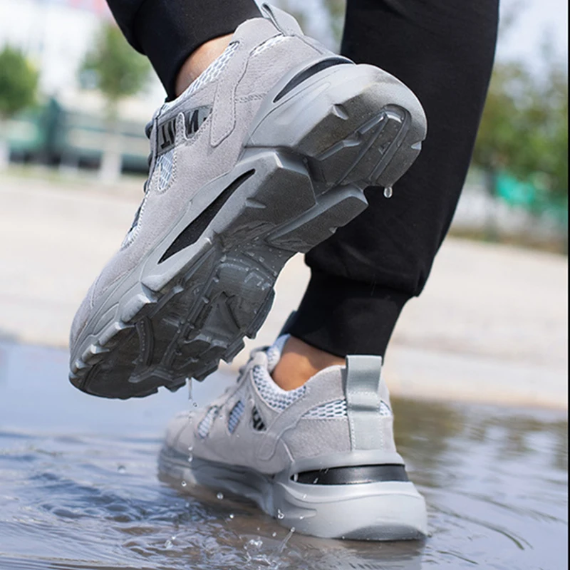 

High Quality Work & Safety Boots Men Indestructible Work Shoes Sneakers Safety Shoes Men Lightweight Work Boots Men Footwear