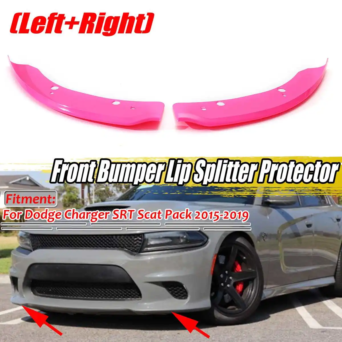

2 шт., защитные передние бамперы для Dodge Charger, модель 2015-2019