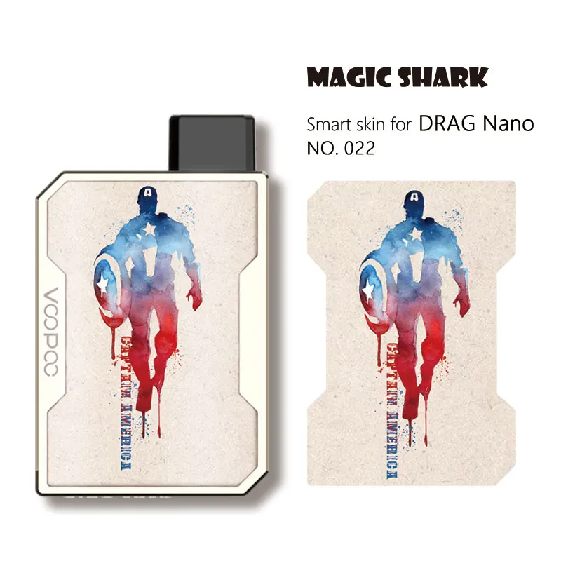 Чехол наклейка для Voopoo Drag Nano волшебная Акула Мстители капитан Марвел