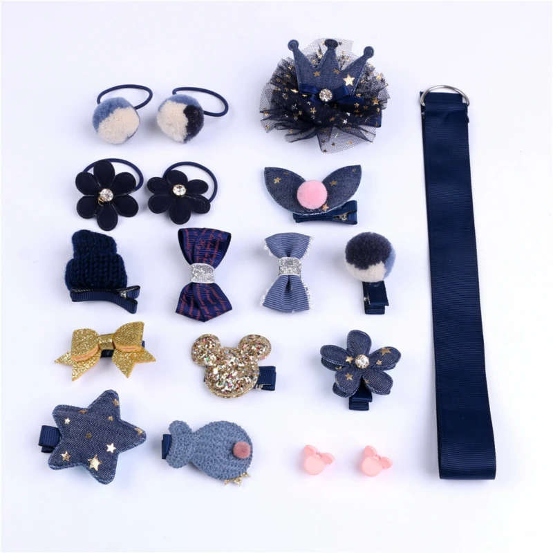 

Baby Headband Baby Girls Hair Headdress Set Hair Clips Princess Bows Crown For Girl Haarband Head Bandage Headdress Accessories