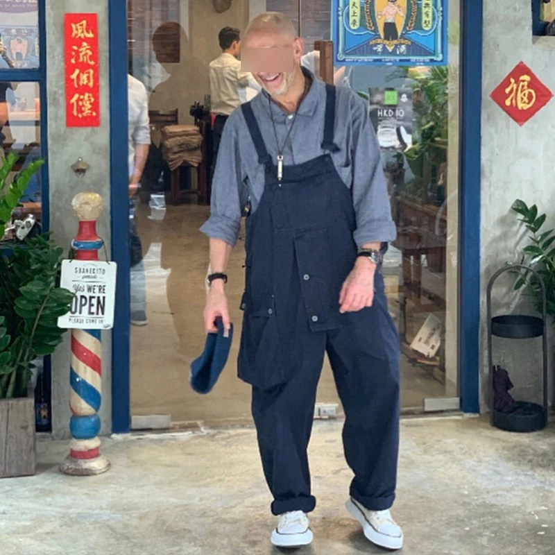 Стиль сафари! Комбинезон мужской с множеством карманов уличная одежда рабочие