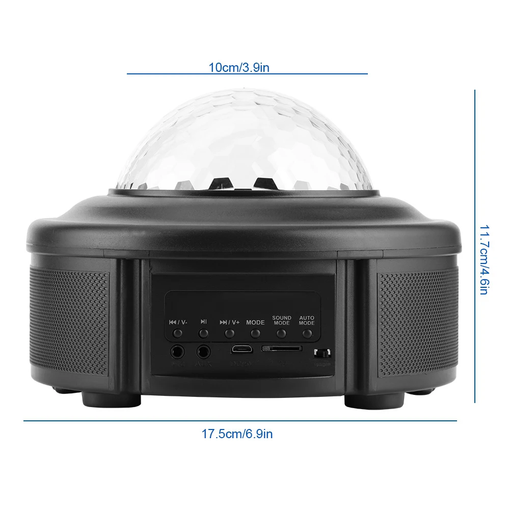 

AC100-240V Beautiful Star Pattern Music LED Projection Lamp Stage Light for Christmas Decoration US Plug