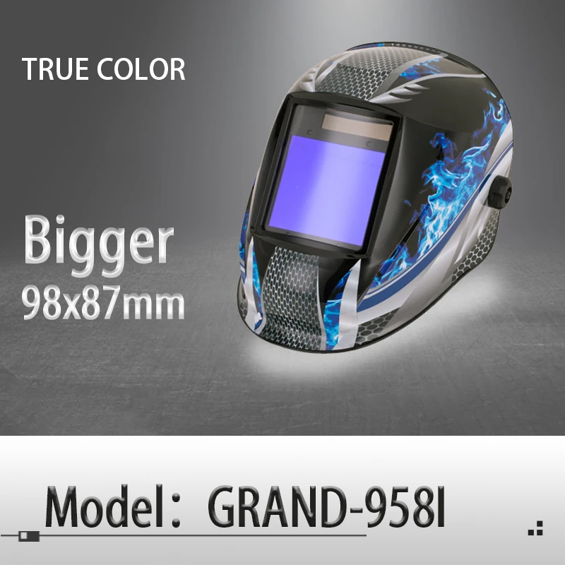 

Auto darkening welding helmet/welding mask True Color/Real Color MIG MAG TIG/4 arc sensor/Solar cell(Grand-918I/958I)