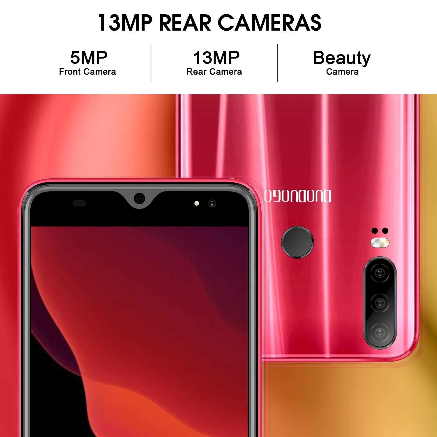 DUODUOGO P30 мобильный телефон Android 9,0 3 ГБ ОЗУ 32 Гб ПЗУ 13MP+ 5MP 5," HD ips 4800mAh отпечаток пальца 4G celular смартфон мобильный телефон