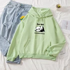 Осенне-зимняя толстовка с капюшоном большого размера, Женская хлопковая одежда с надписью Say No To Doing Thing, толстовка с пандами