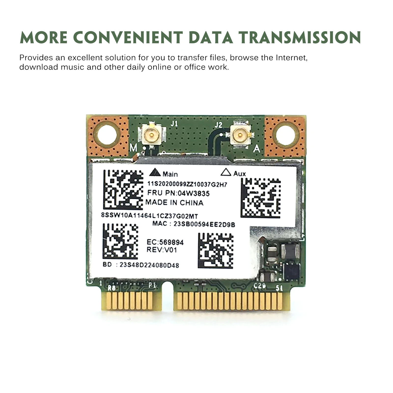 Двухдиапазонный Wi Fi адаптер Broadcom BCM943228HMB BCM943228 802.11a/B/G/N Mini Pci E 300 Мбит/с 2 4 ГГц 5