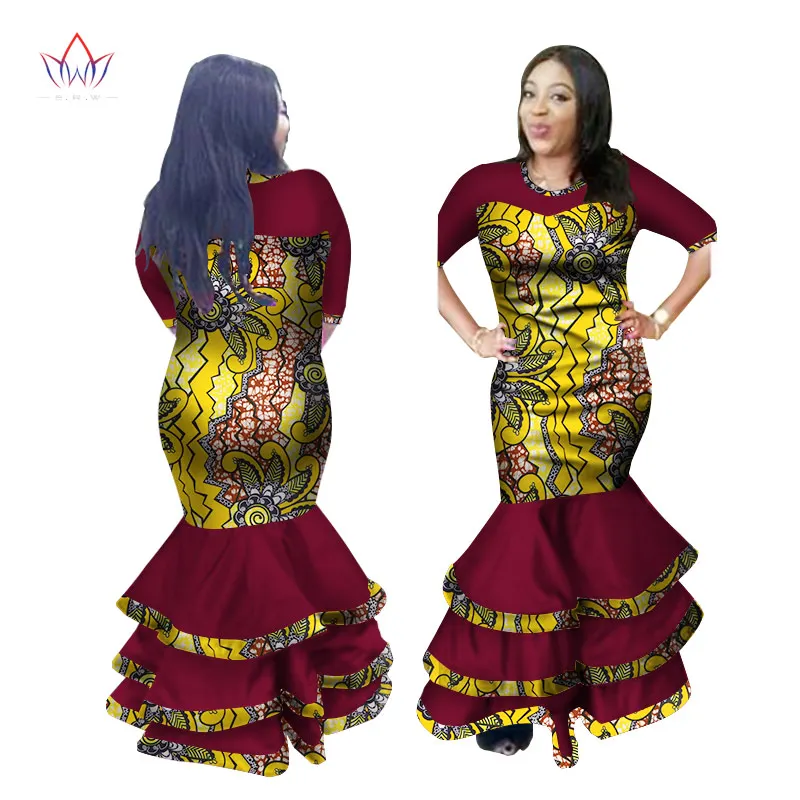 Африканские длинные платья для женщин Африканский воск стиль Дашики одежда с