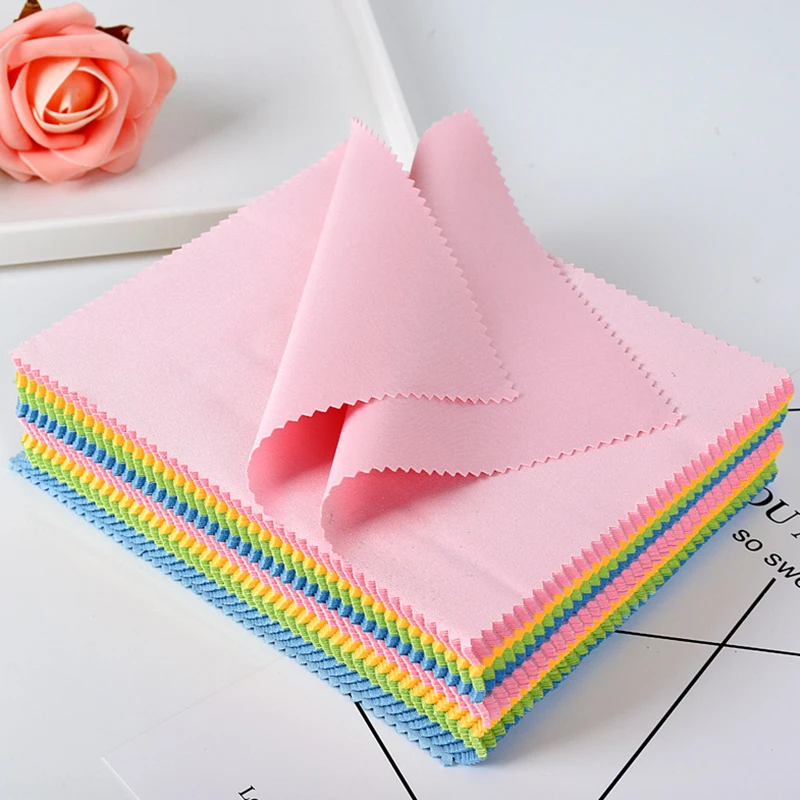 

10 pcs/lots Eyeglasses Chamois Glasses Cleaner Microfiber Glasses Cleaning Cloth For Lens Phone Screen Cleaning Wipes