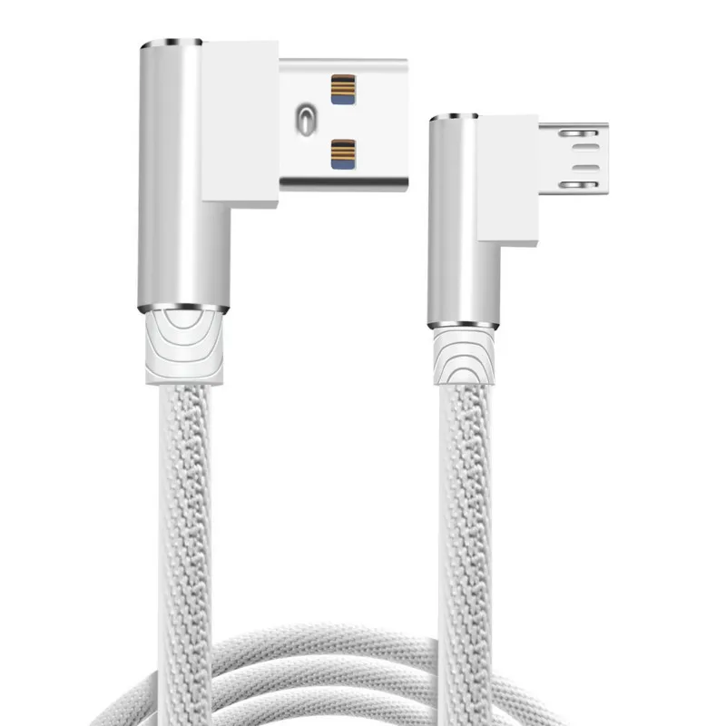 For micro cable USB кабель 1 м, 2 м, 3 м, USB кабель для iPhone XS, 7, samsung, S9, Xiaomi, huawei, светодиодный, 90 градусов, быстрая зарядка, Microusb type-C, USB C кабели - Цвет: For micro cable