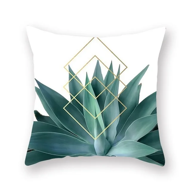 

New Tropical Leaves Pillow Covers Green Leaves Throw Pillow Case Home Summer Style Cushion Cover(4PCS )