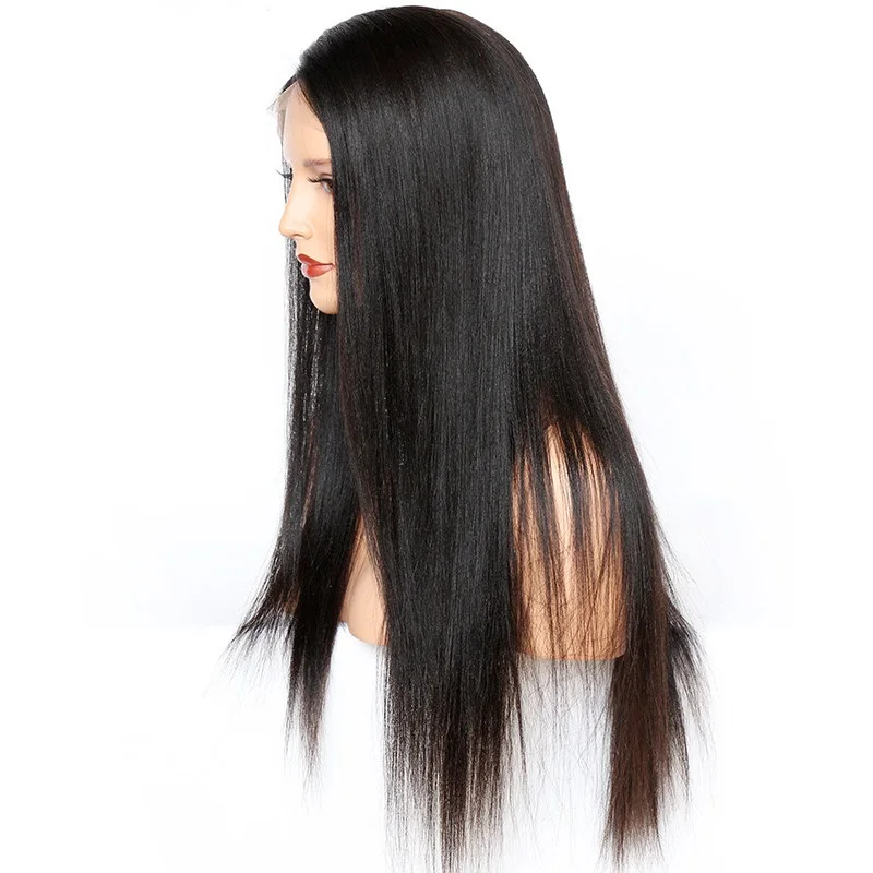 Парики из натуральных волос без клея бразильские волосы Remy прямые парик 150