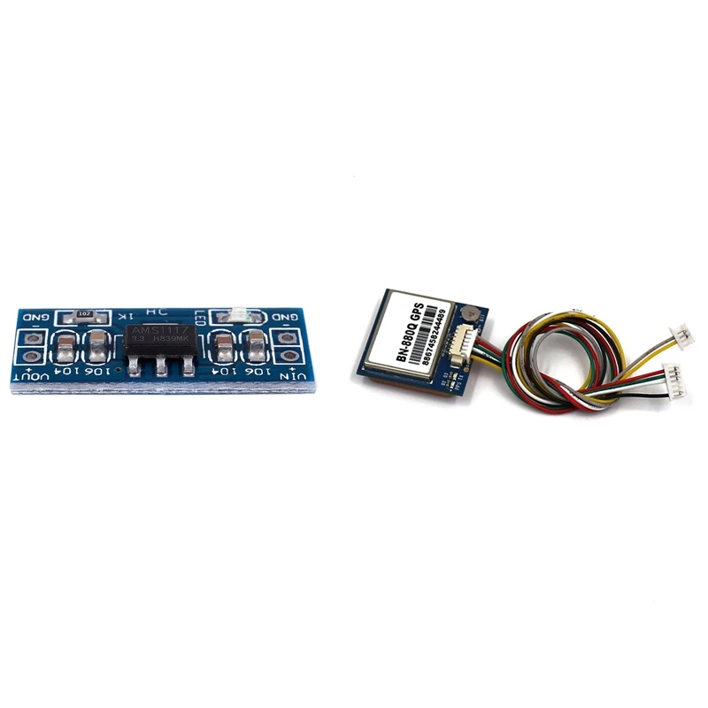 

1 Pcs AMS1117-3.3 DC Step-Down Voltage Regulator Adapter & 1 Pcs BN-880Q GPS Module