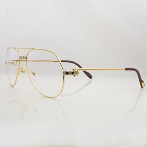 Clear Eye Glasses Frames For Men Transparent Rimless Carter Metal Designer Prescription Glasses Espe