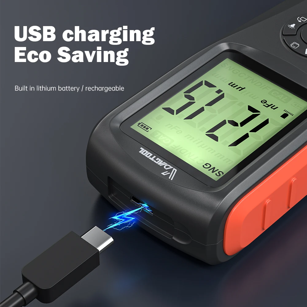 Толщиномер VDIAGTOOL VC200 для автомобилей прибор измерения толщины покрытия Fe/nFe